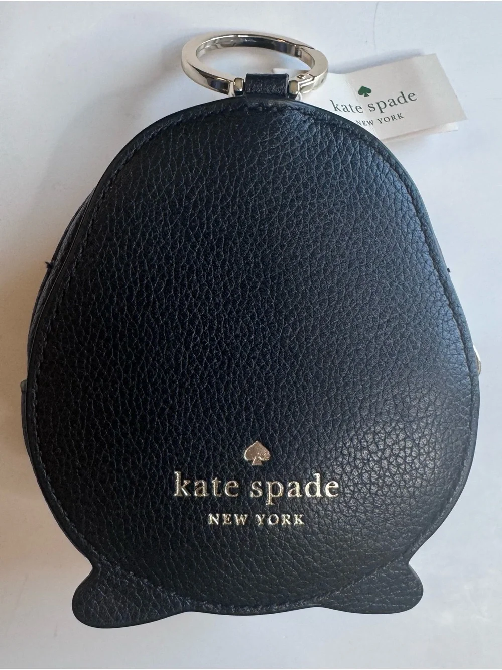 Kate Spade Morty Penguin 🐧 Coin Purse Black & White NWT